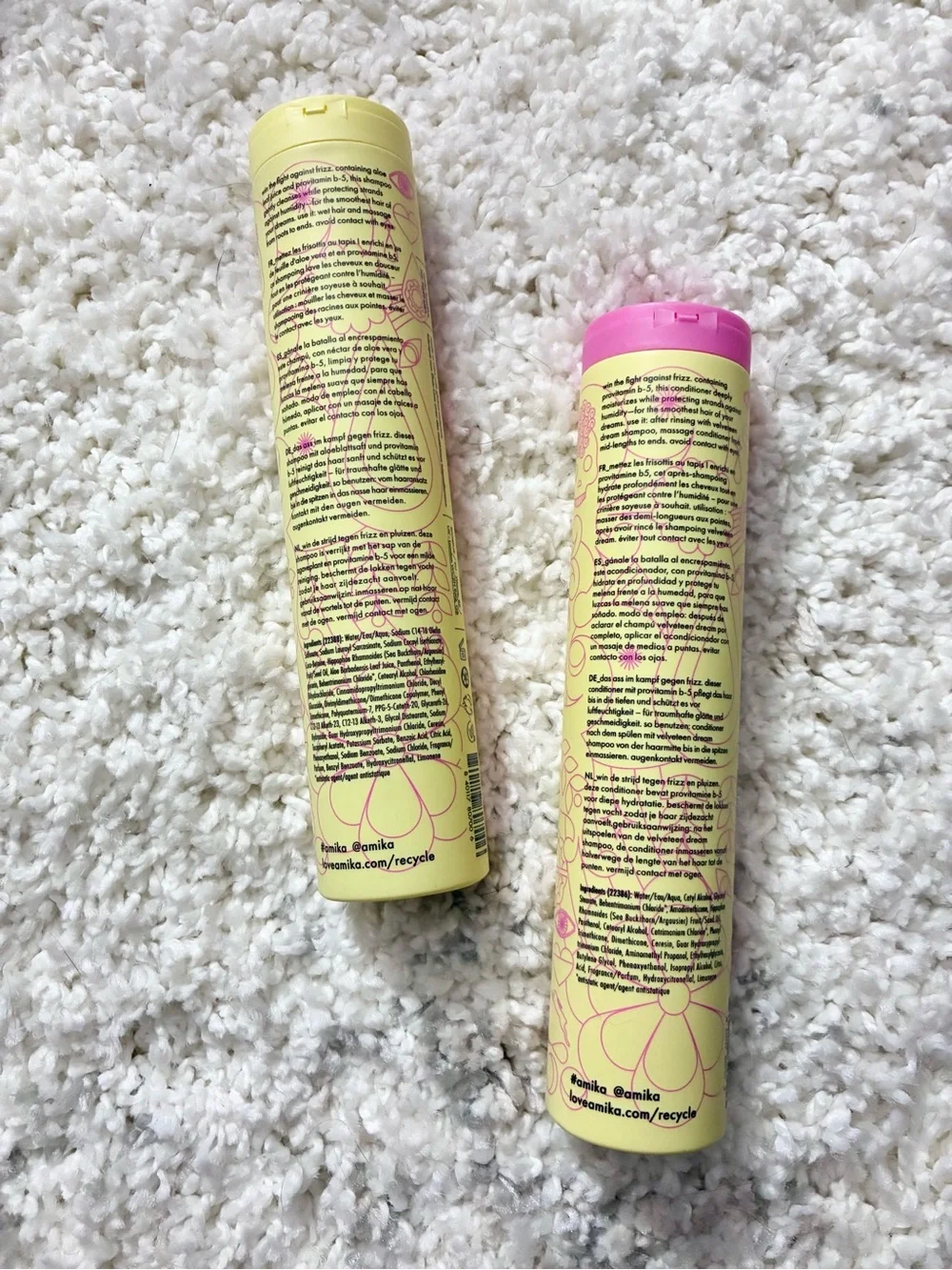 NEW Bundle 3 Amika Velveteen Shampoo Conditioner & Smooth Over frizz full size